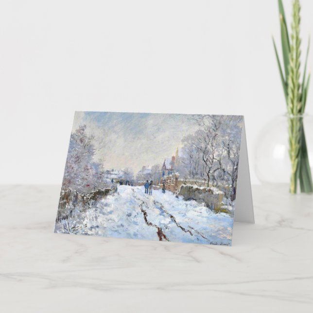 Monet - Snow Scene at Argenteuil, Tack Kort (Framsida)