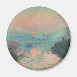 Monet Solnedgång fin konst impressionistisk målnin Magnet