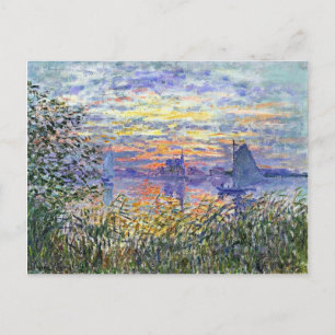 Monet - Solnedgång på Seine, bra konsmålning Vykort