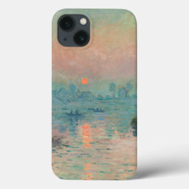 Monet Solnedgång på Seine Finkonst Impressionism