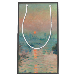 Monet Solnedgång på Seine Finkonst Impressionism