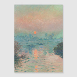 Monet Solnedgång på Seine Finkonst Impressionism