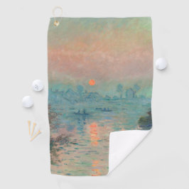Monet Solnedgång på Seine Finkonst Impressionism