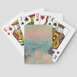 Monet Solnedgång på Seine Finkonst Impressionism Casinokort