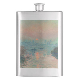 Monet Solnedgång på Seine Finkonst Impressionism Fickplunta