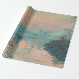 Monet Solnedgång på Seine Finkonst Impressionism Presentpapper