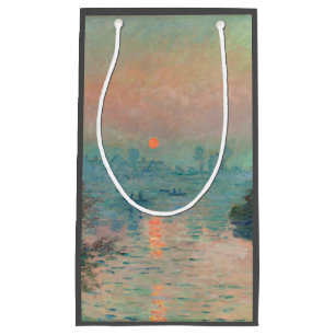 Monet Solnedgång Seine Finkonst Impressionism