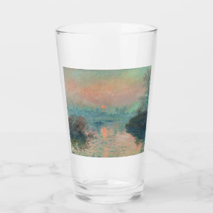 Monet Solnedgång Seine Finkonst Impressionism Glaskopp