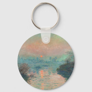 Monet Solnedgång Seine Finkonst Impressionism  Nyckelring