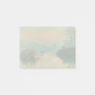 Monet Solnedgång Seine Finkonst Impressionism Post-it Block