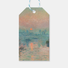 Monet Solnedgång Seine Finkonst Impressionism 