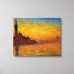 Monet Solnedgång Venedig Färgrik Impressionism Kon Canvastryck