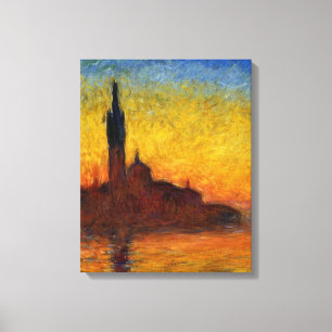 Monet Solnedgång Venedig Färgrik Impressionism Kon Canvastryck
