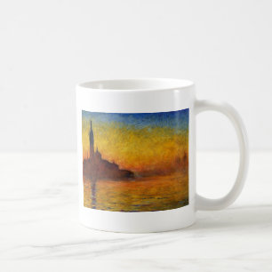 Monet Solnedgång Venedig Färgrik Impressionism Kon Kaffemugg