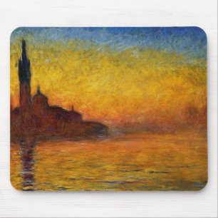 Monet Solnedgång Venedig Färgrik Impressionism Kon Musmatta