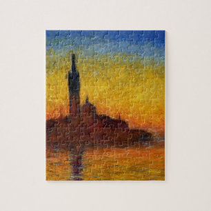 Monet Solnedgång Venedig Färgrik Impressionism Kon Pussel
