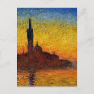 Monet Solnedgång Venedig Färgrik Impressionism Kon Vykort