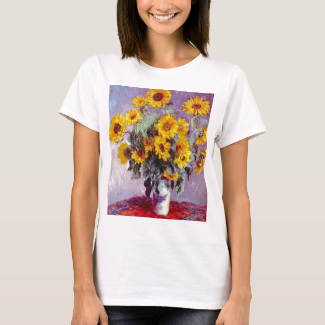 Monet solrosor tee shirt (Framsida)