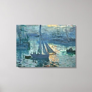 Monet - Soluppgång (marin bra) Canvastryck
