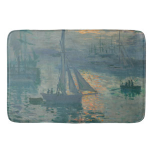 Monet Soluppgång Marin Impressionism Målning Badrumsmatta