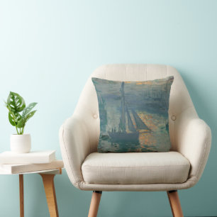 Monet Soluppgång Marin Impressionism Målning Kudde