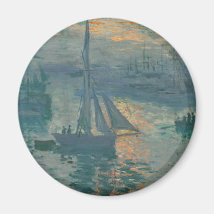 Monet Soluppgång Marin Impressionism Målning Magnet