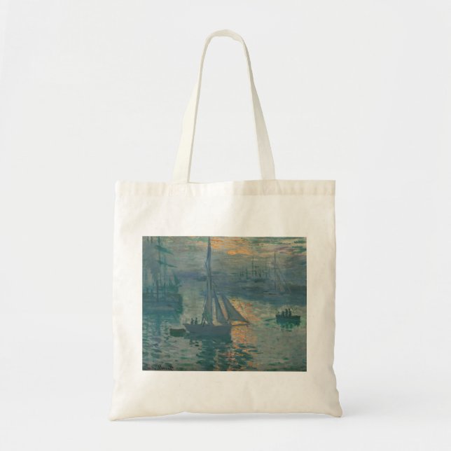 Monet Soluppgång Marin Impressionism Målning Tygkasse (Framsidan)