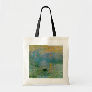 Monet soluppgång som målar Totebag Bookbag Tygkasse