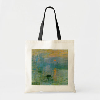 Monet soluppgång som målar Totebag Bookbag Tygkasse