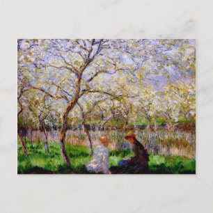 Monet - Springtime, fine art painting Vykort