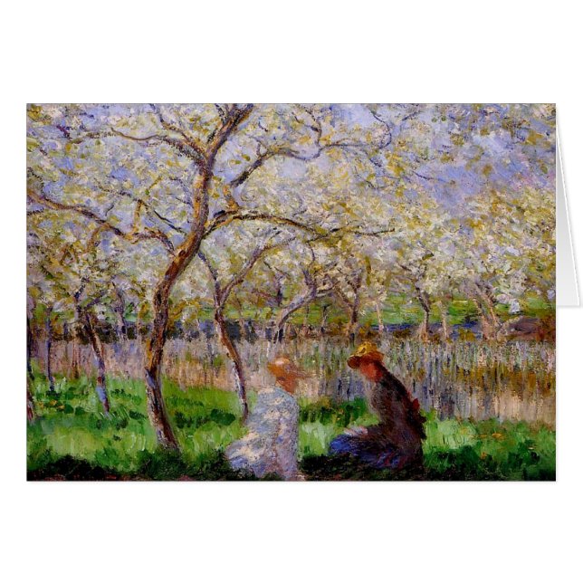 Monet - Springtime Hälsningskort (Framsidan Horizontal)