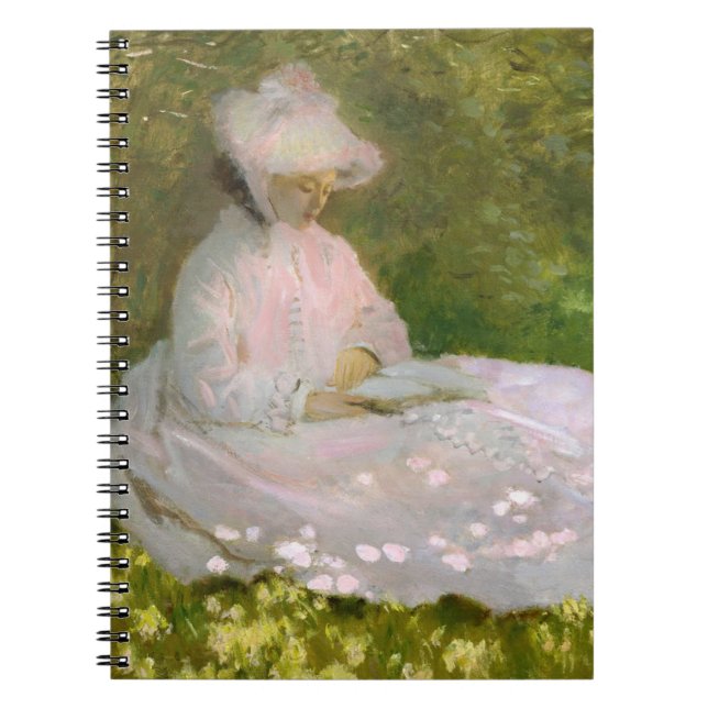 Monet Springtimeanteckningsbok Anteckningsbok Med Spiral (Framsidan)