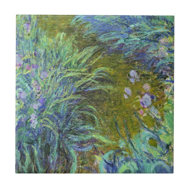 Monet - Stig genom irisar 02 Kakelplatta (Framsidan)