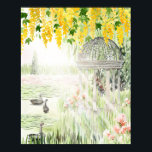 Monet Stil Gazebo Blommigt Art Skriv ut Poster<br><div class="desc">Monet Stil Gazebo Blommigt Art Skriv ut en blommigt som blöder upp sol-strålarna</div>