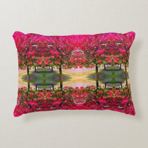 Monet stil rosa Höstlandskap, rosa löv Prydnadskudde