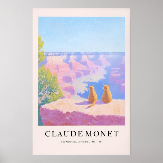 Monet stil Tabby katt tryck Grand Canyon affisch (Framsidan)