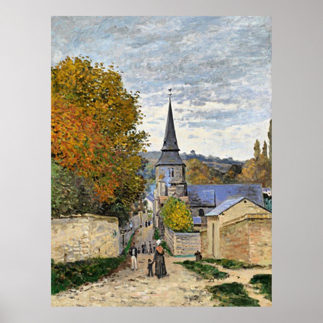 Monet - Street in Sainte-Adresse, bra art. Poster (Framsidan)