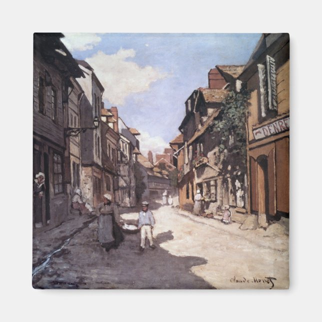 Monet-Street of the Bavolle Honfleur Magnet (Framsidan)