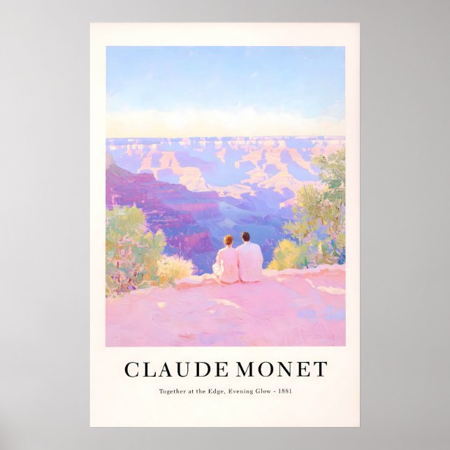 Monet Style Grand Canyon Print French Pastel Wall Poster (Framsidan)