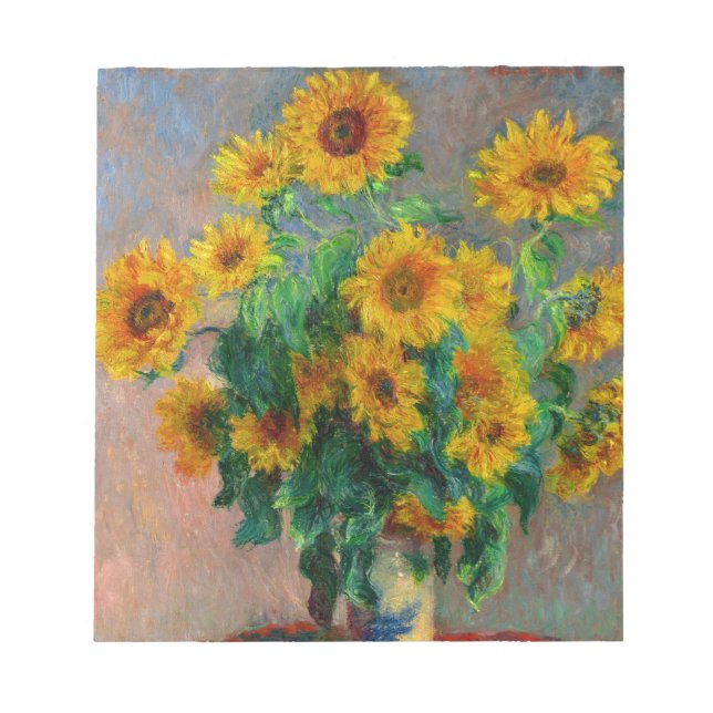 Monet Sunblommor Anteckningsblock (Framsida)