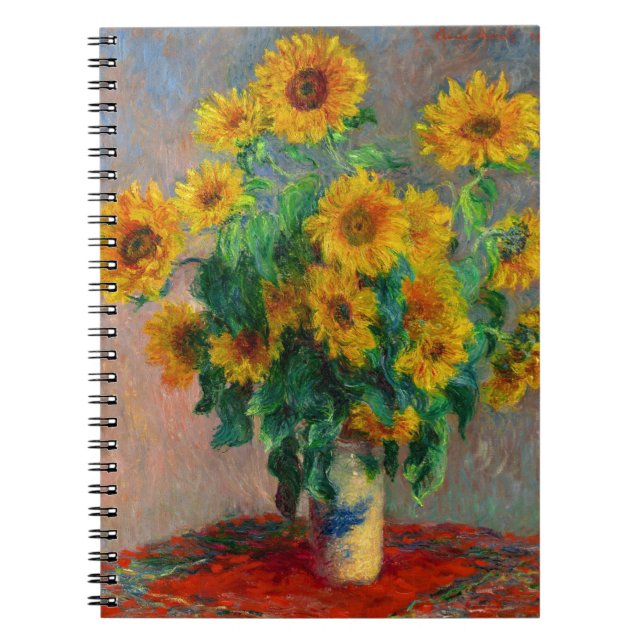 Monet Sunblommor Anteckningsbok (Framsidan)