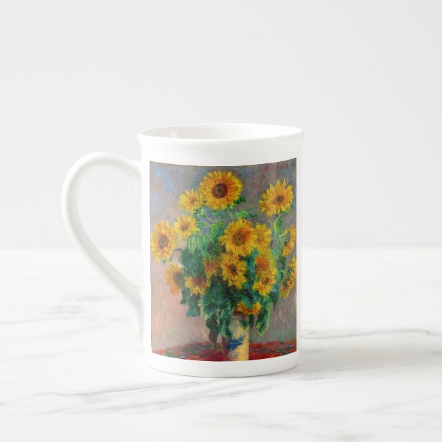 Monet Sunblommor Benporslin Mugg (Vänster)