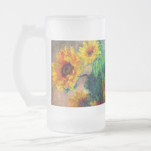 Monet Sunblommor Frostat Ölglas