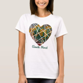 Monet Sunblommor Heart-Personligen, offertdesign T Shirt