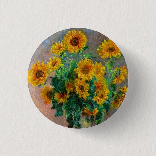 Monet Sunblommor Knapp (Framsida)