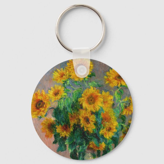 Monet Sunblommor Nyckelring (Framsida)