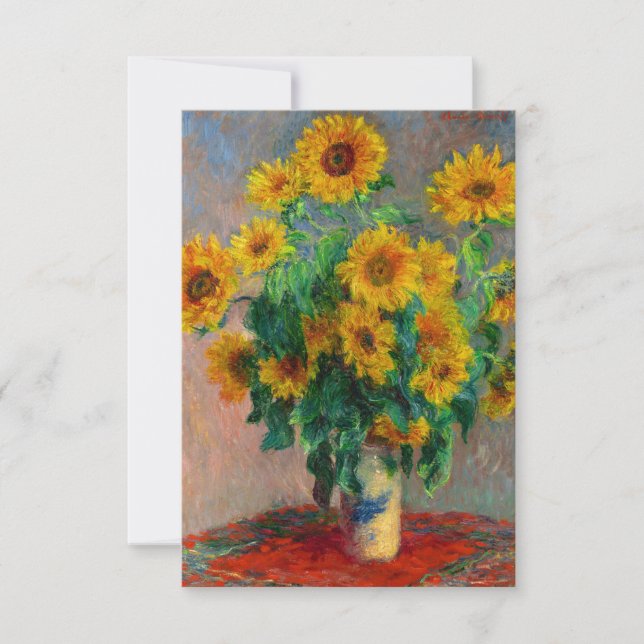 Monet Sunblommor OSA Kort (Framsida)