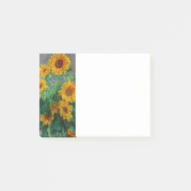Monet Sunblommor Post-it Block (Framsida)