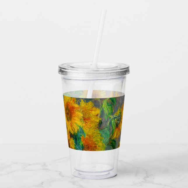 Monet Sunblommor Take Away Mugg (Baksida)