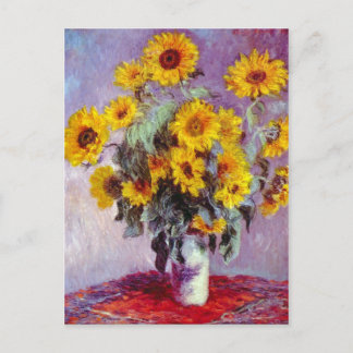 Monet Sunblommor Vykort